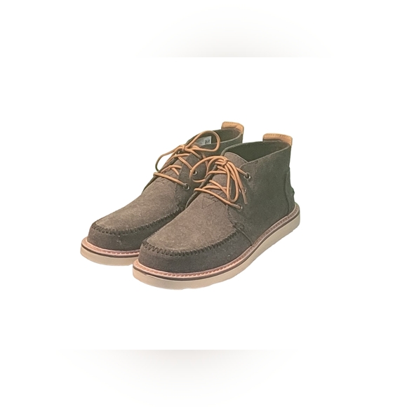 Men Black Wash Canvas Chukka Boots By Tom's Size 10/Men Ankle Boots - Picture 7 of 10